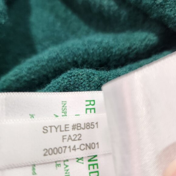 J. Crew Factory Extra Soft Green Crew Neck Wool Blend Sweater Women's Size S - Picture 12 of 14